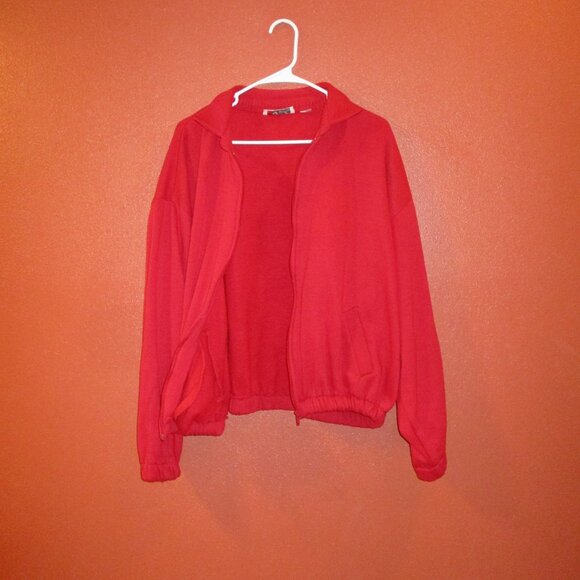 Giorgio Beverly Hills Woman XXL Red Full Zip Embroidered Long Sleeve Jacket - Picture 6 of 11